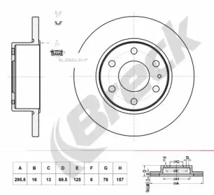 Тормозной диск BRECK BR 062 SA1A0